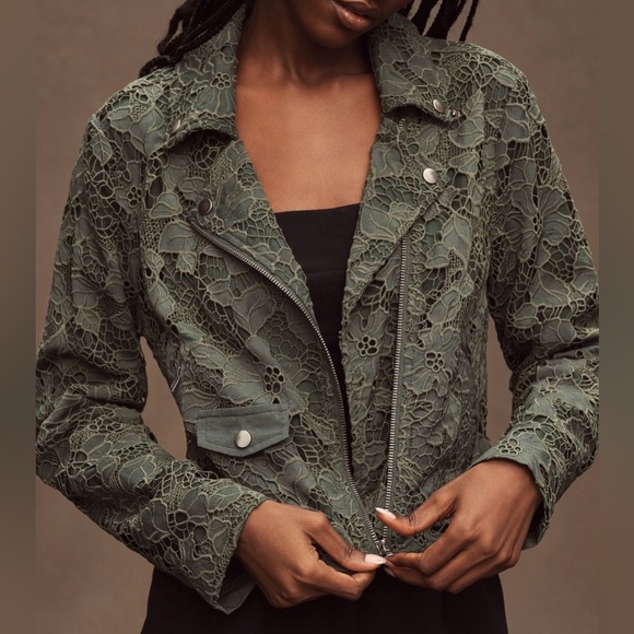 Anthropologie Jackets & Blazers - Anthropologie Dolan Lace Moto Jacket, Size M